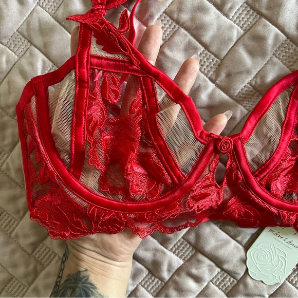 NWT Romantic Roses Underwire Bra - for love and lemons - S - Picture 11 of 14